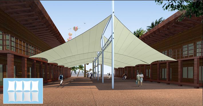 商业住宅门头膜结构