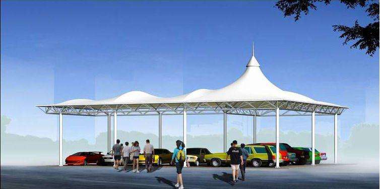 公交车站膜结构